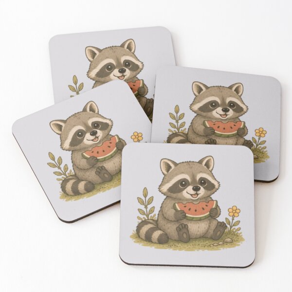 Item preview, Snack Time Raccon designed and sold by MellowMunchkins.