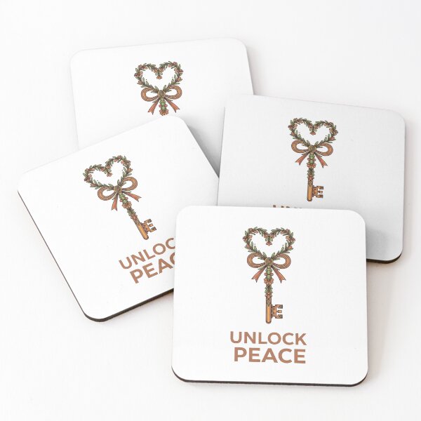 Item preview, Unlock Peace - Botanical Key Floral Graphic Art designed and sold by Dzblack.