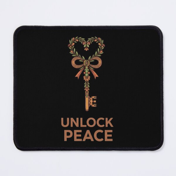 Item preview, Unlock Peace - Botanical Key Floral Graphic Art designed and sold by Dzblack.