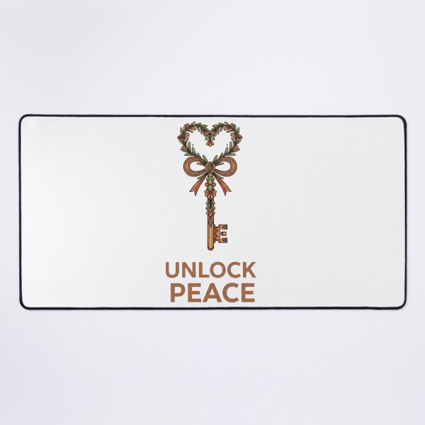 Item preview, Unlock Peace - Botanical Key Floral Graphic Art designed and sold by Dzblack.