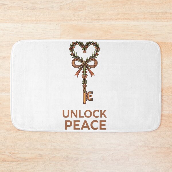 Item preview, Unlock Peace - Botanical Key Floral Graphic Art designed and sold by Dzblack.