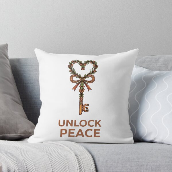 Item preview, Unlock Peace - Botanical Key Floral Graphic Art designed and sold by Dzblack.