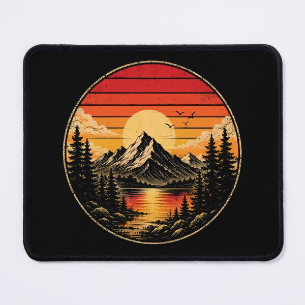 Item preview, Vintage Mountain Sunset Landscape designed and sold by Verdezeus86 .