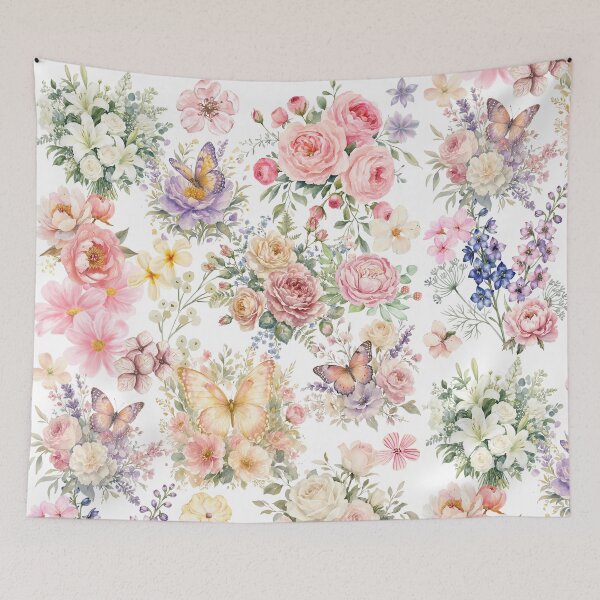 Item preview, Botanical Collage with Butterflies & Floral Ephemera designed and sold by Zenna MT 1.