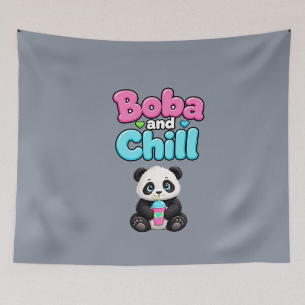 Item preview, Cute Panda Boba and Chill Bubble Tea Kawaii T-Shirt designed and sold by Aimetoi.