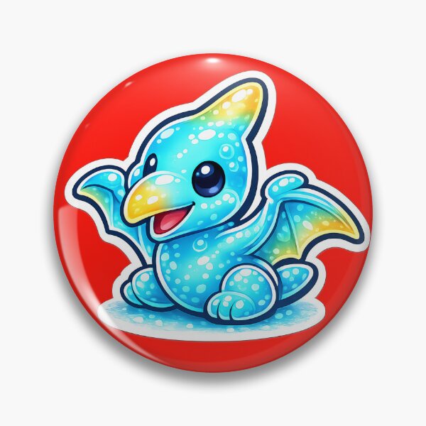 Item preview, Cute Blue Baby Pterodactyl Kawaii Art designed and sold by OddGarage.