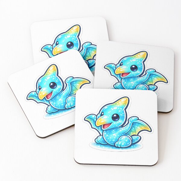 Item preview, Cute Blue Baby Pterodactyl Kawaii Art designed and sold by OddGarage.