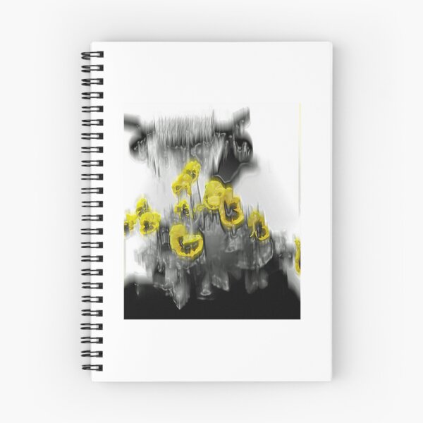 Item preview, Yellow Flowers in Abstract Monochrome Landscape designed and sold by BostuKorina.