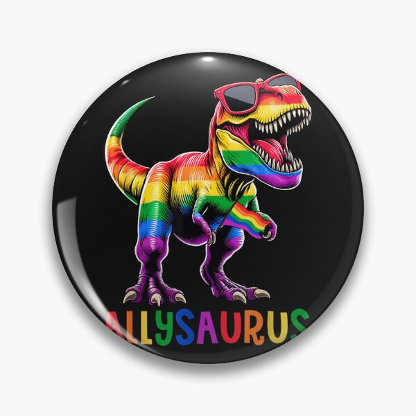 Item preview, Dinosaur Rainbow Flag Ally LGBT Allysaurus LGBT Pride designed and sold by DakotaButters.