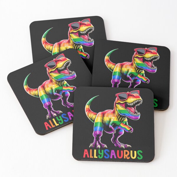 Item preview, Dinosaur Rainbow Flag Ally LGBT Allysaurus LGBT Pride designed and sold by DakotaButters.