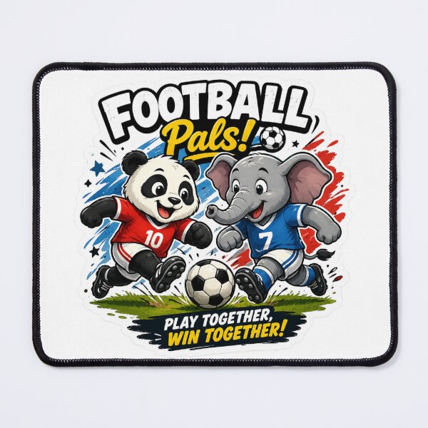 Item preview, Football Pals – Cute Panda & Elephant Soccer designed and sold by MR4me.