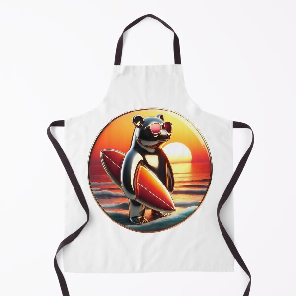 Item preview, Cool Beach Bear With Surfboard Retro Summer Design designed and sold by Awarrie.