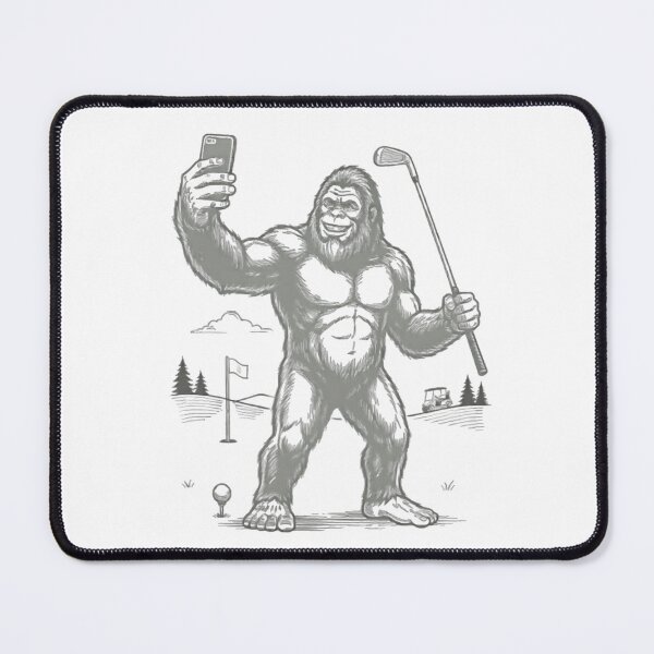 Item preview, Bigfoot Golf Selfie Funny Vintage Sasquatch Golfer Design T-Shirt, Bigfoot Golfer Gift, Funny Golf Lover Graphic Tee designed and sold by OUICHA.