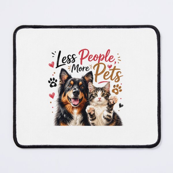 Item preview, Less People, More Pets designed and sold by KrithigaArts.