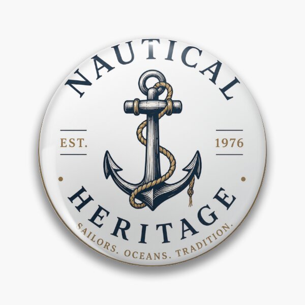 Item preview, Nautical Heritage Vintage Sailboat Emblem designed and sold by MWSailingClub.