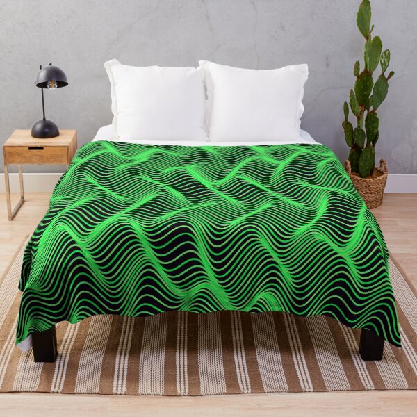 Item preview, Futuristic Neon Green Wavy Contour Pattern designed and sold by GraphyLab.