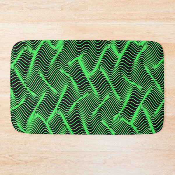 Item preview, Futuristic Neon Green Wavy Contour Pattern designed and sold by GraphyLab.