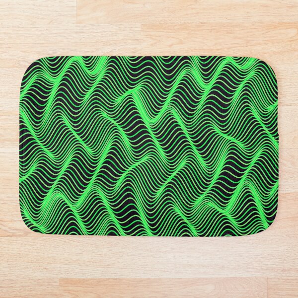 Item preview, Patrón de contorno ondulado de color verde neón futurista designed and sold by GraphyLab.