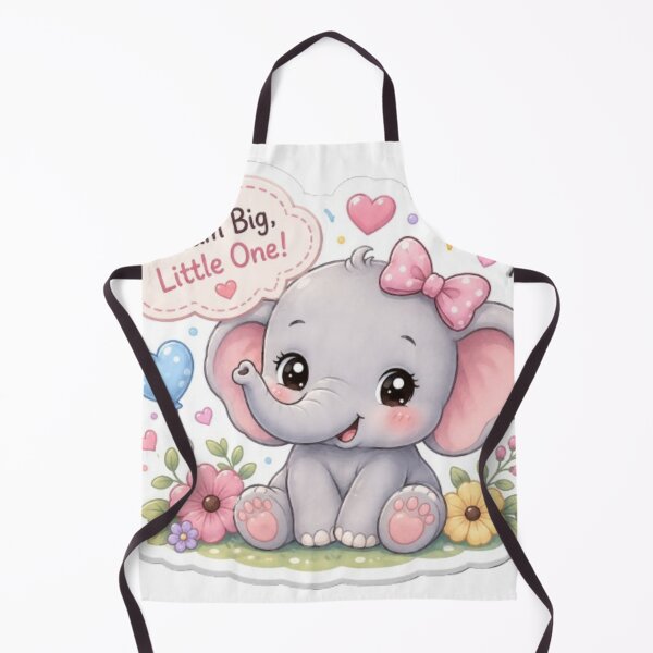 Item preview, Cute Baby Elephant Sticker | Dream Big Little One | Kawaii Elephant Sticker | Pastel Animal Art designed and sold by Vegasstickers.