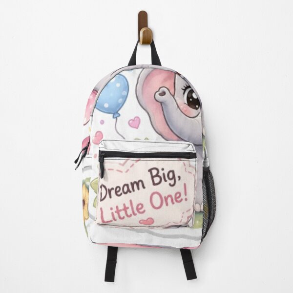 Item preview, Cute Baby Elephant Sticker | Dream Big Little One | Kawaii Elephant Sticker | Pastel Animal Art designed and sold by Vegasstickers.