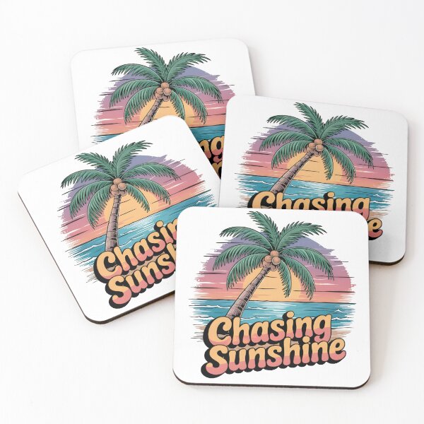 Item preview, Retro Tropical Palm Tree Beach Sunset Summer Design designed and sold by Awarrie.