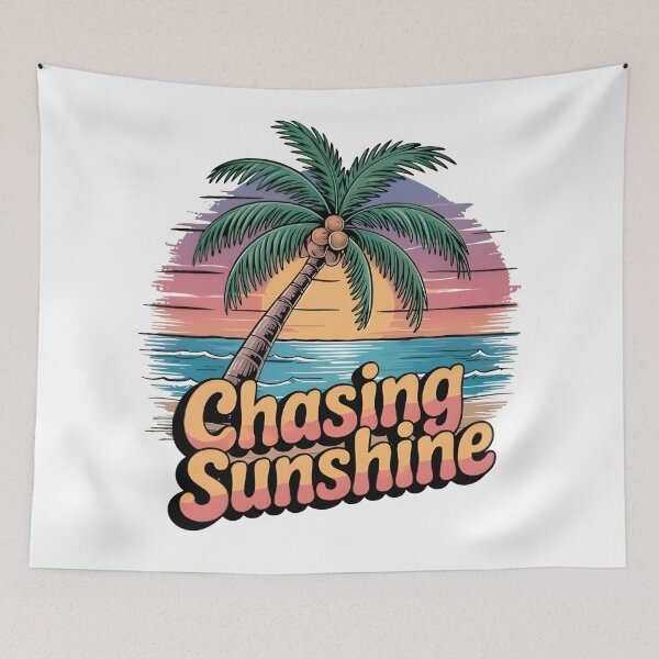 Item preview, Retro Tropical Palm Tree Beach Sunset Summer Design designed and sold by Awarrie.