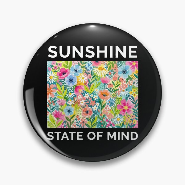 Item preview, Sunshine State of Mind Watercolor Floral Quote Gift Bright Summer Flower designed and sold by raedattia.