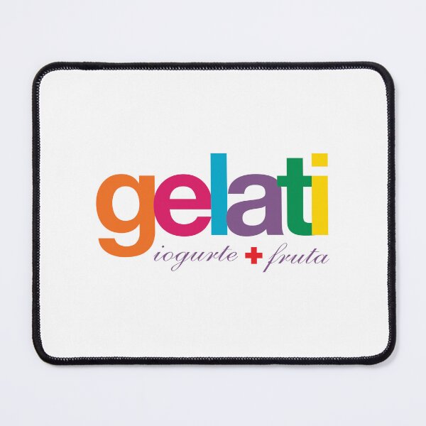 Item preview, Gelati Iogurte + Fruta - Colorful Vibrant Typography designed and sold by ChirariShope.