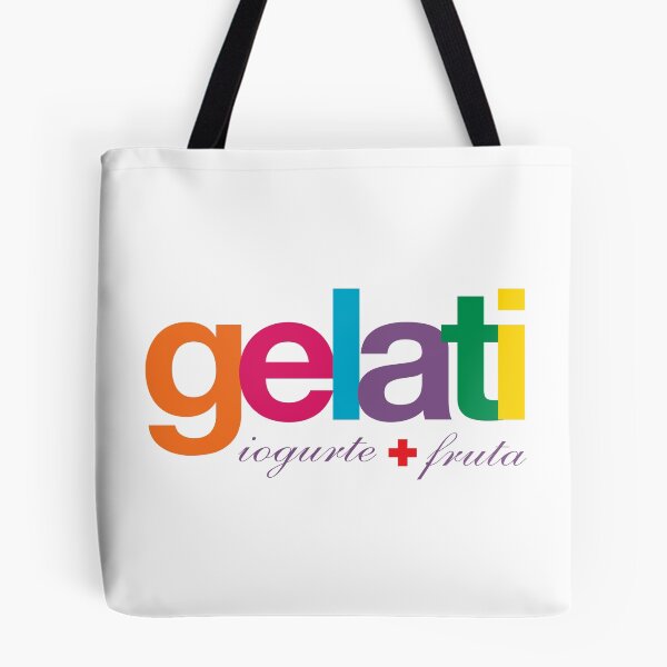 Item preview, Gelati Iogurte + Fruta - Colorful Vibrant Typography designed and sold by ChirariShope.