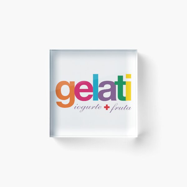 Item preview, Gelati Iogurte + Fruta - Colorful Vibrant Typography designed and sold by ChirariShope.