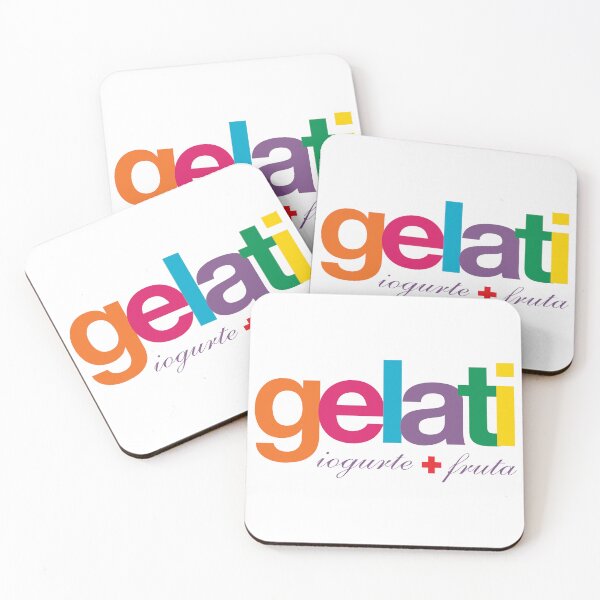 Item preview, Gelati Iogurte + Fruta - Colorful Vibrant Typography designed and sold by ChirariShope.