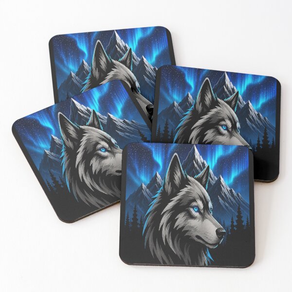 Item preview, Wolf with blue aurora designed and sold by Losthope Creations.