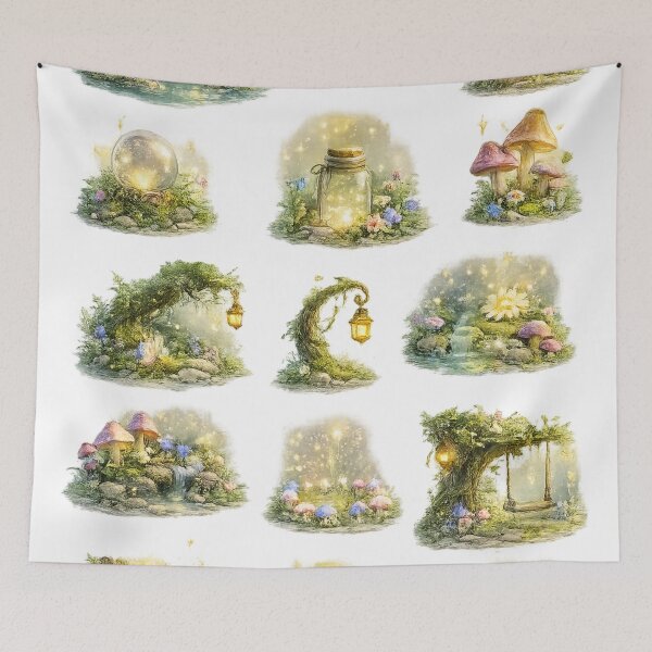 Item preview, Fairy Core Cottage Forest Lantern Mushroom Whimsical Aesthetic designed and sold by Rehnair.