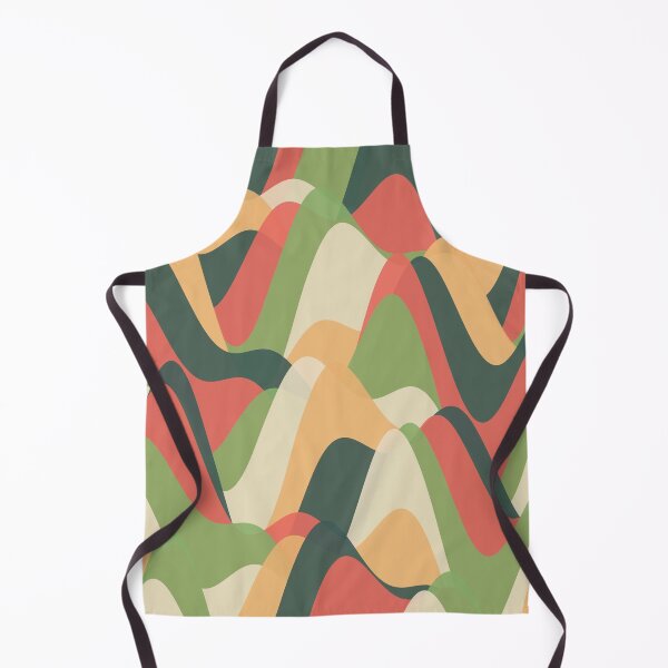 Item preview, Retro Earthy Organic Wavy Landscape Pattern designed and sold by GraphyLab.
