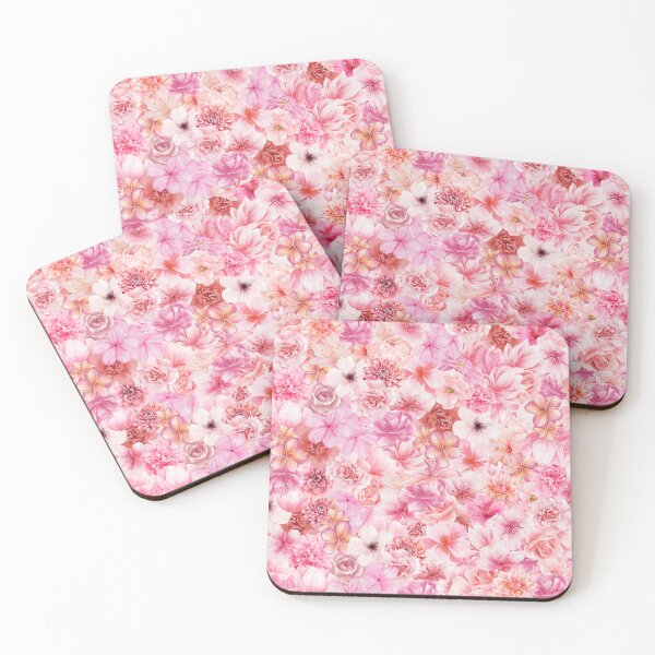 Item preview, Aesthetic Soft Pastel Pink Floral Garden Collage Pattern designed and sold by thefrenchyviet.