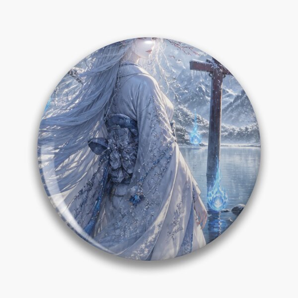 Item preview, Yuki Onna – Frozen Shrine Spirit | Japanese Yokai Fantasy Art designed and sold by vekotpu.