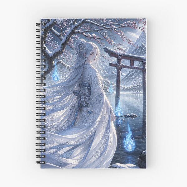 Item preview, Yuki Onna – Frozen Shrine Spirit | Japanese Yokai Fantasy Art designed and sold by vekotpu.