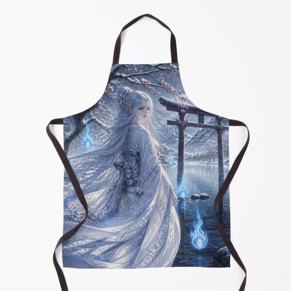 Item preview, Yuki Onna – Frozen Shrine Spirit | Japanese Yokai Fantasy Art designed and sold by vekotpu.