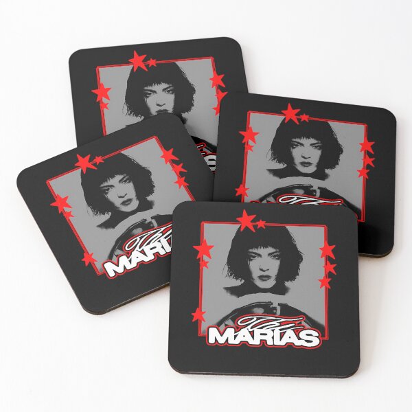 Item preview, The Marías Monochromatic Portrait Red Stars Poster designed and sold by 奥森 孔.