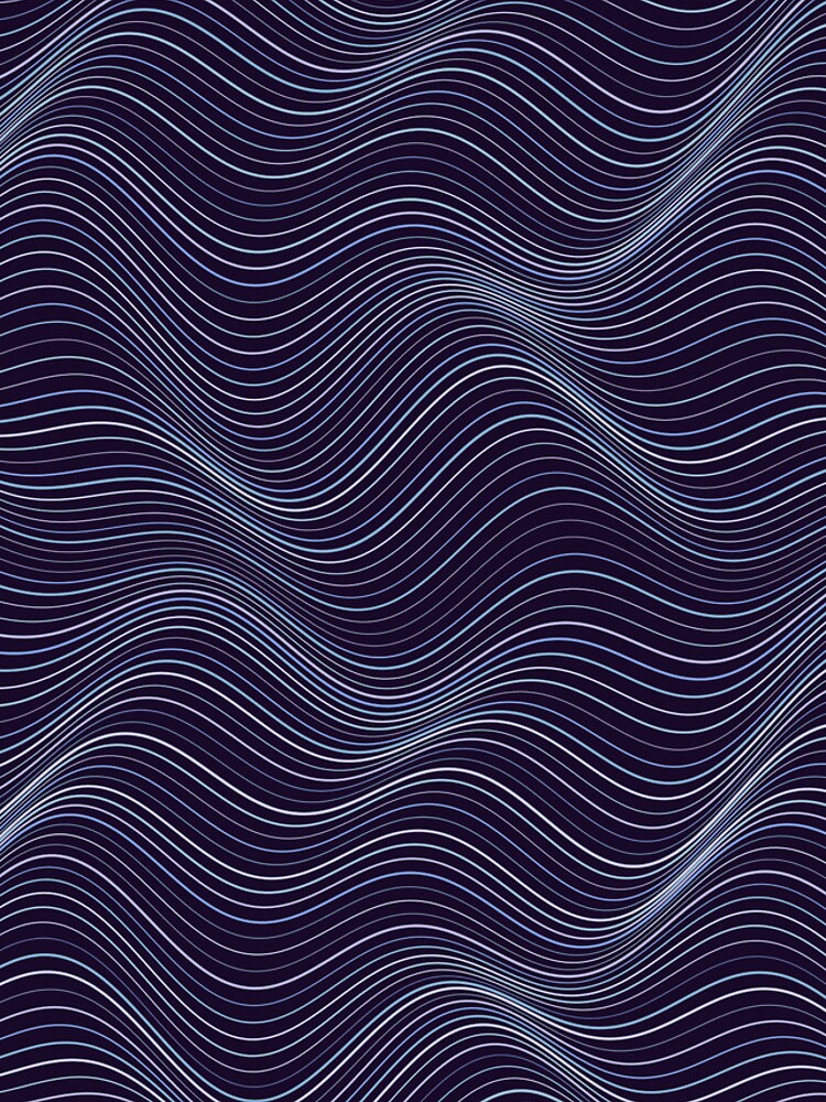 Thumbnail 4 of 4, iPhone Case, Abstract Dark Blue Wavy Topographic Line Pattern designed and sold by GraphyLab.