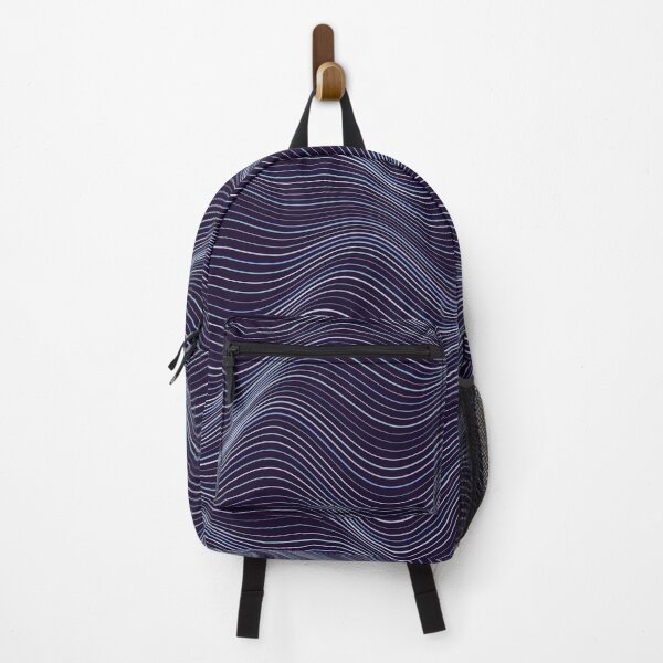 Item preview, Abstract Dark Blue Wavy Topographic Line Pattern designed and sold by GraphyLab.