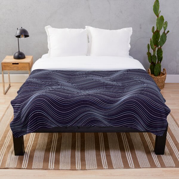 Item preview, Abstract Dark Blue Wavy Topographic Line Pattern designed and sold by GraphyLab.