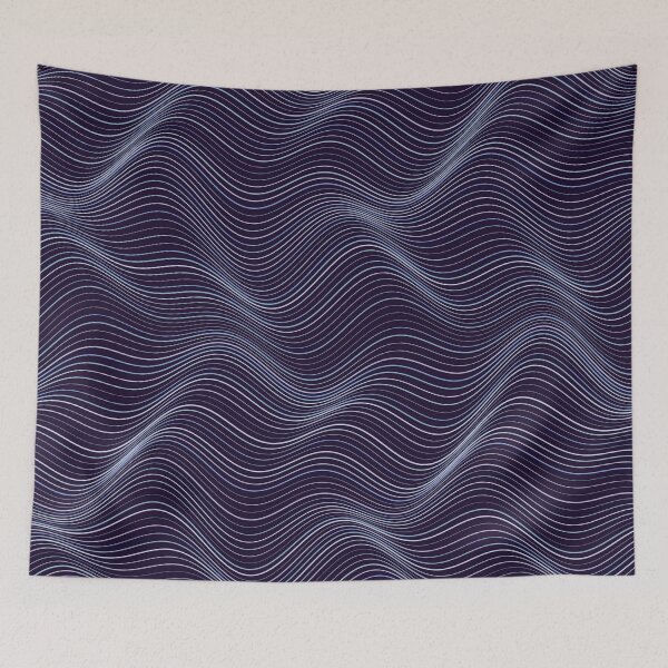 Item preview, Abstract Dark Blue Wavy Topographic Line Pattern designed and sold by GraphyLab.