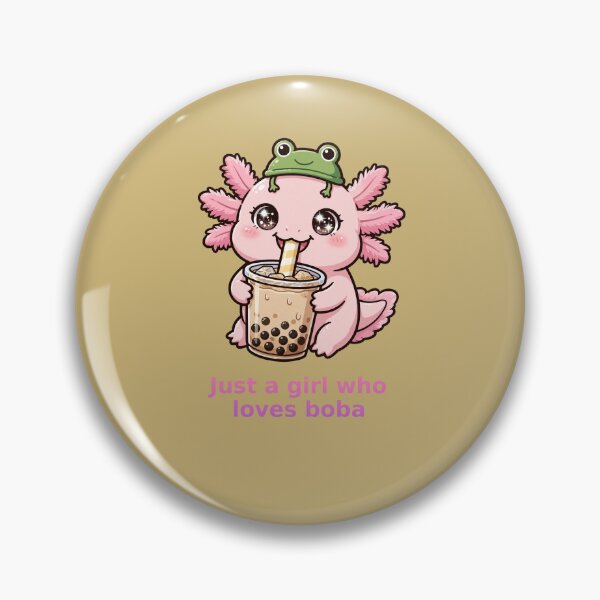 Item preview, Just A Girl Who Loves Boba - Cute Axolotl Frog Hat Ombre designed and sold by PrettyCrypt.