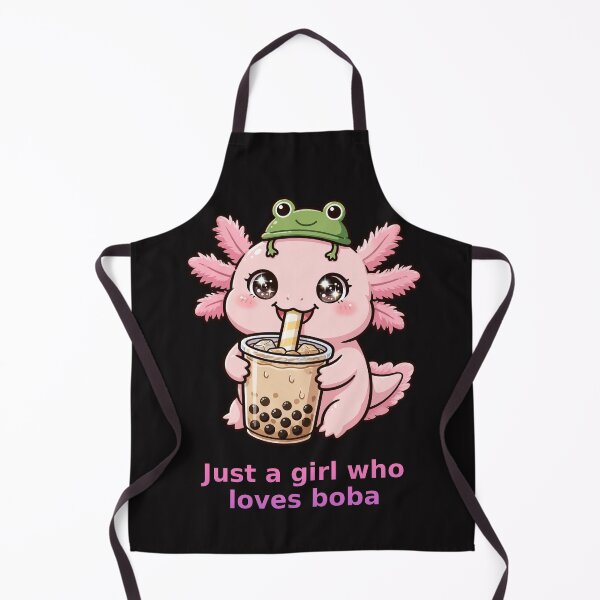 Item preview, Just A Girl Who Loves Boba - Cute Axolotl Frog Hat Ombre designed and sold by PrettyCrypt.