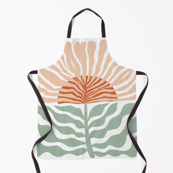 Item preview, Mid-Century Modern Sun & Botanical Art - Earthy Terracotta & Green designed and sold by Shopeon Designs.