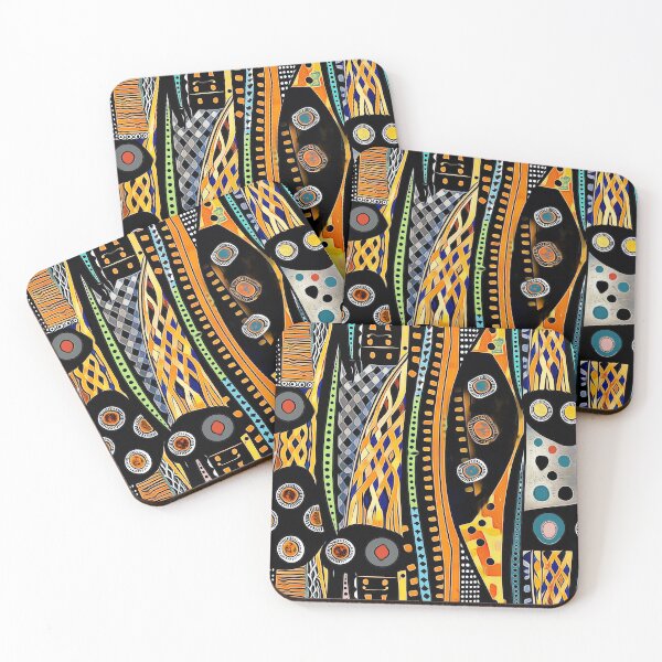 Item preview, Abstract Pattern Orange and Black designed and sold by Duckmoo Art.