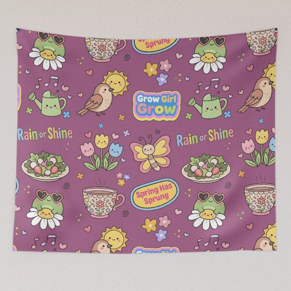Item preview, Spring Cute Collage Pastel Seamless Pattern designed and sold by HowToCanadian.