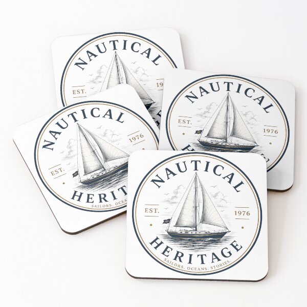 Item preview, Vintage Nautical Heritage Sailboat Emblem designed and sold by MWSailingClub.