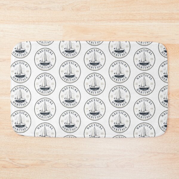 Item preview, Vintage Nautical Heritage Sailboat Emblem designed and sold by MWSailingClub.